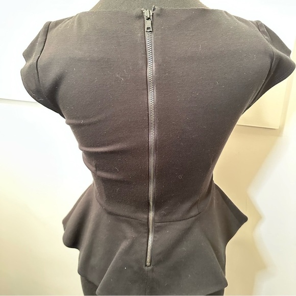 Alice + Olivia Black Peplum Dress - Picture 4 of 8